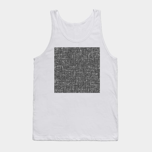 Fibre Mesh Pattern (Grey) Tank Top by John Uttley